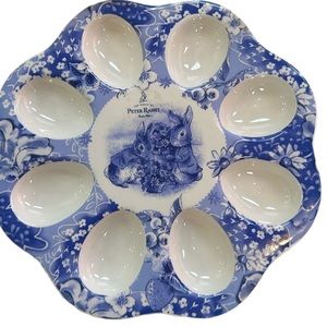 Peter Rabbit Toile Egg Plate New Easter decor